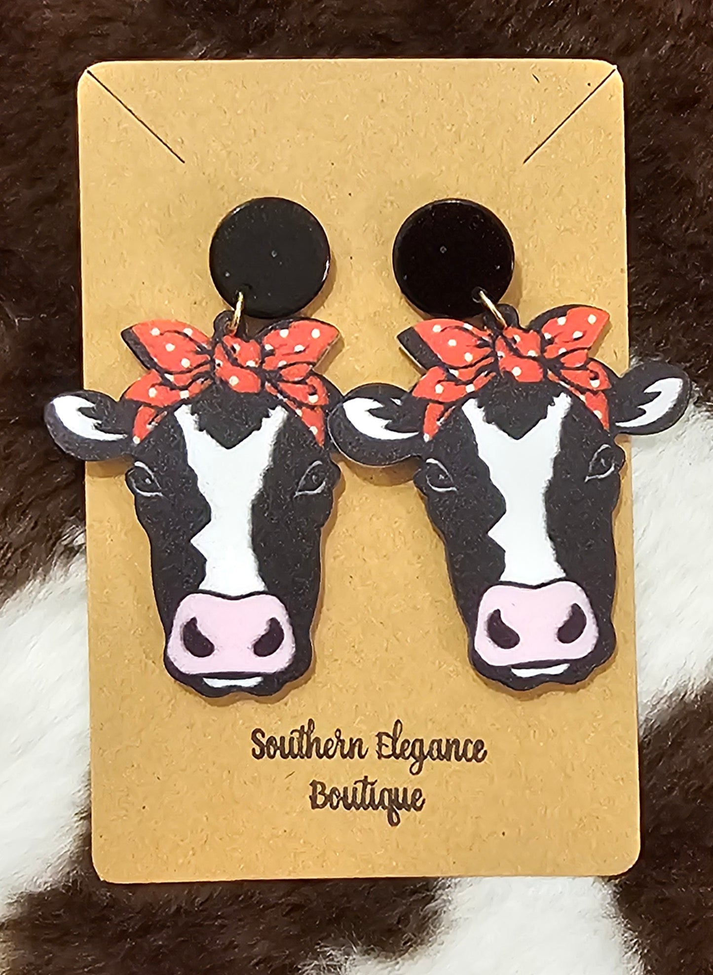 Hey Heifer Cow Earrings