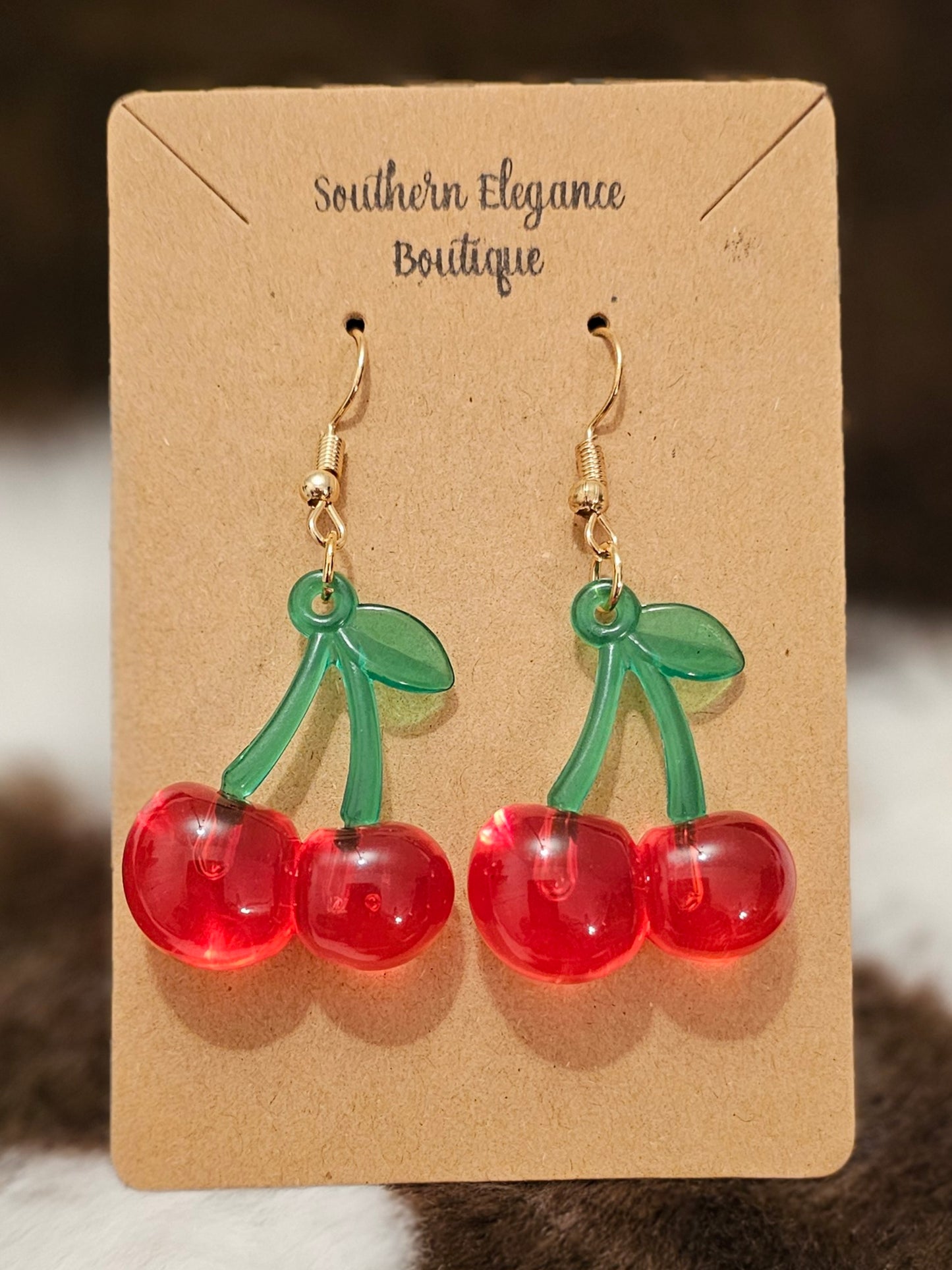 Sweet Cherry Dangle Earrings