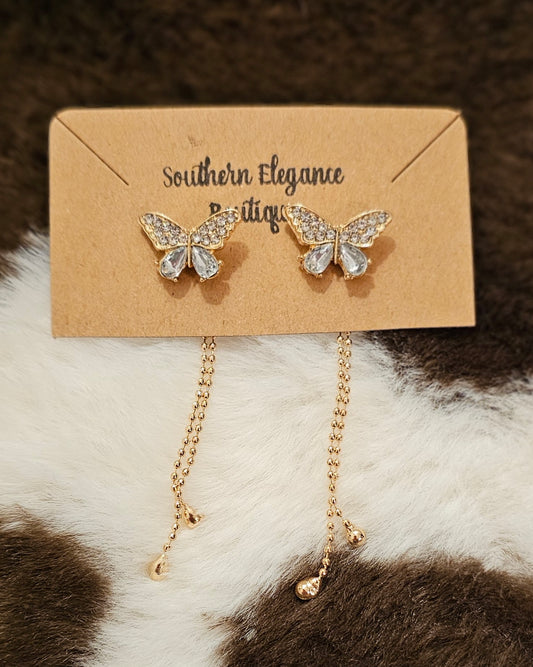 Beautiful Butterfly Dangle Earrings