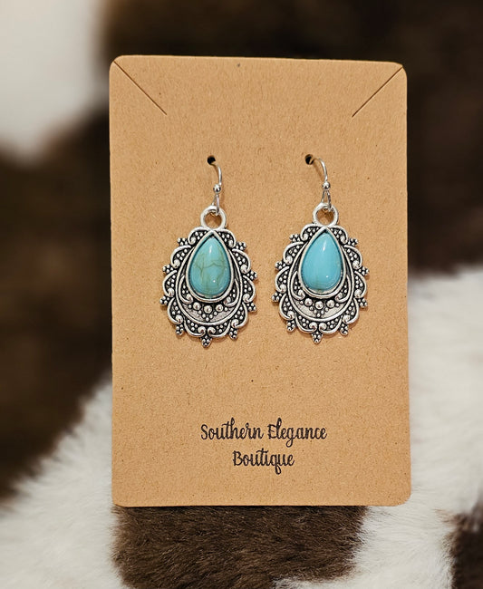 Whisical Turquoise Teardrop Earrings