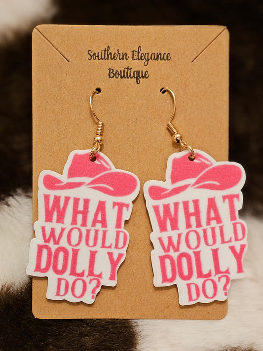 What would Dolly Do Pink Earrings