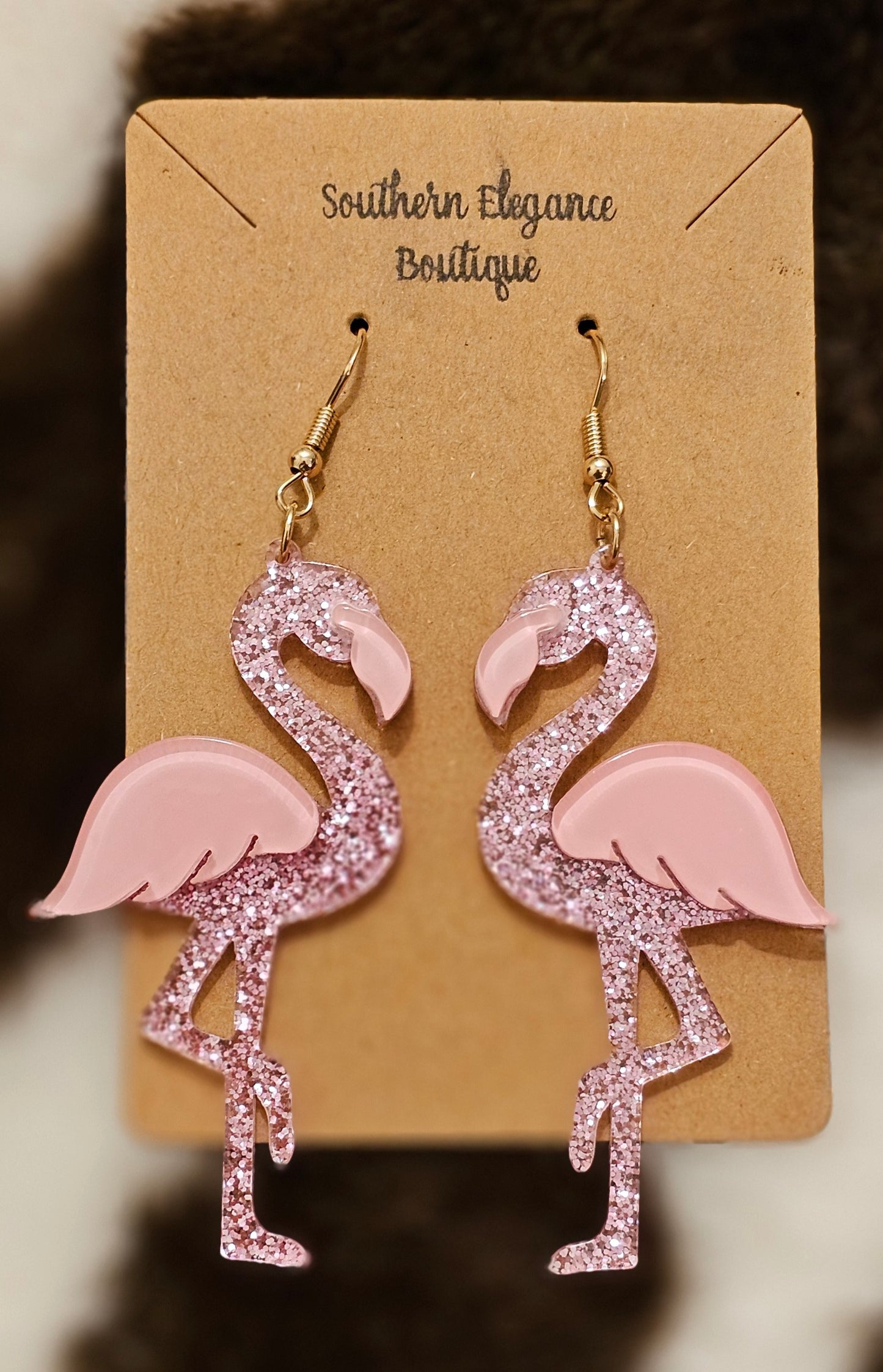 Flashy Flamingos Dangle Earrings