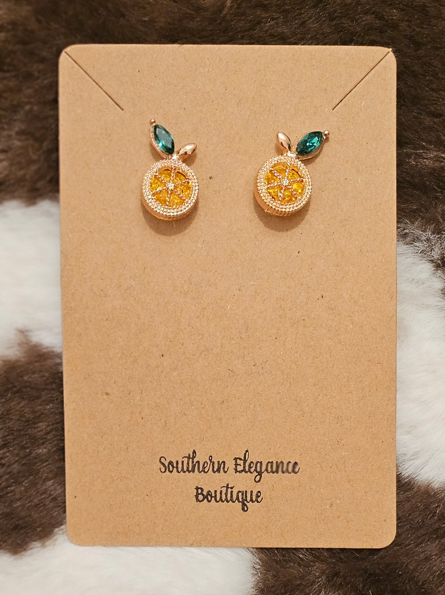 Outrageous Orange Stud Earrings