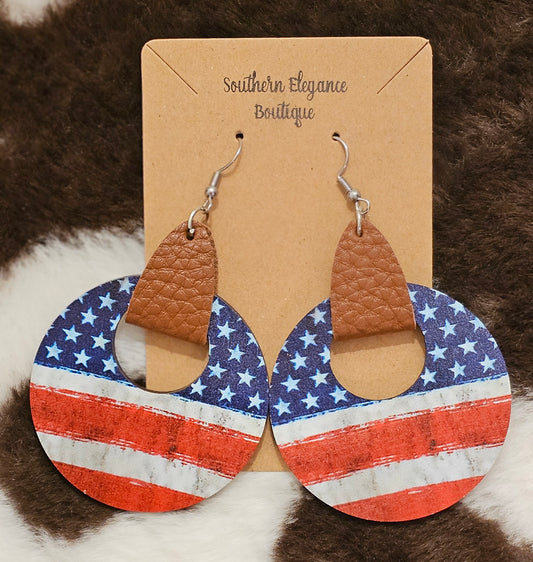 Flag Dangle Earrings