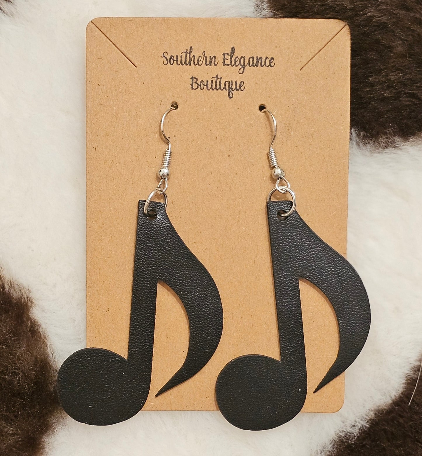 Music Note Dangle Earrings