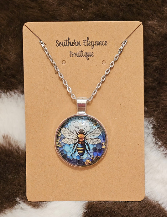 Bumblebee Necklace- Blue