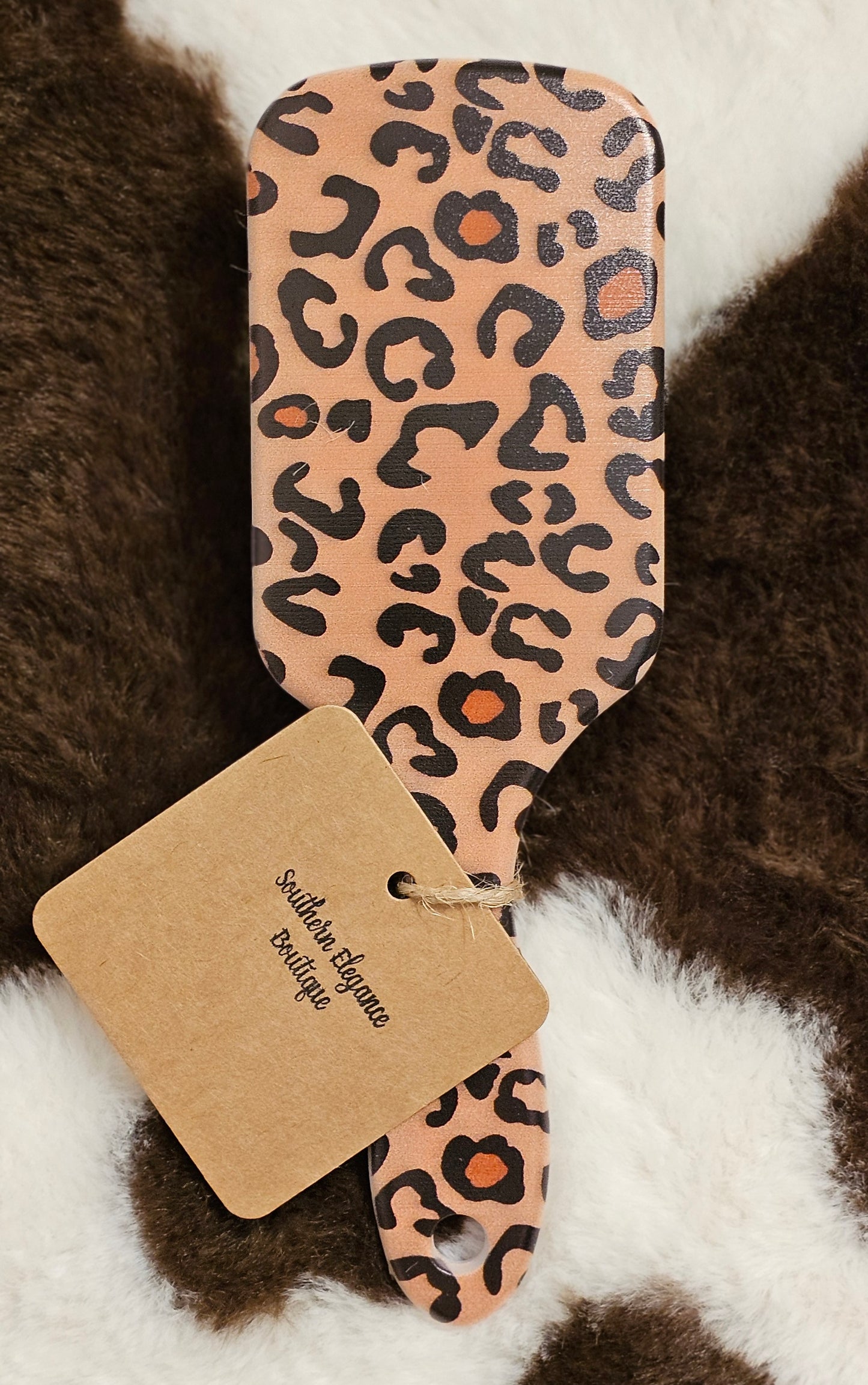 Leopard Print Mini Purse Size Brush