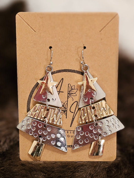 Classy Christmas Tree Dangle Earrings