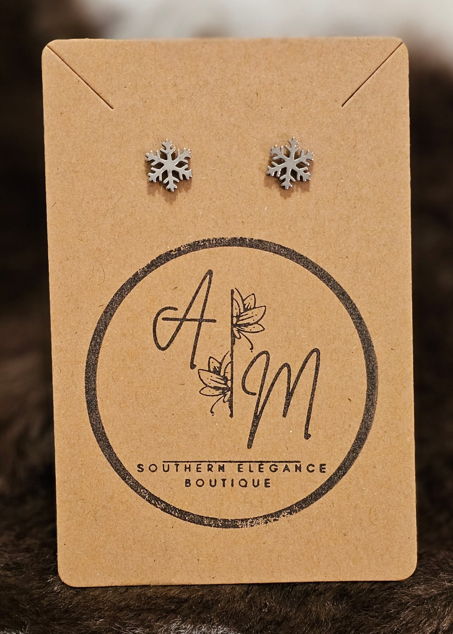 Snowflake Stud Earrings