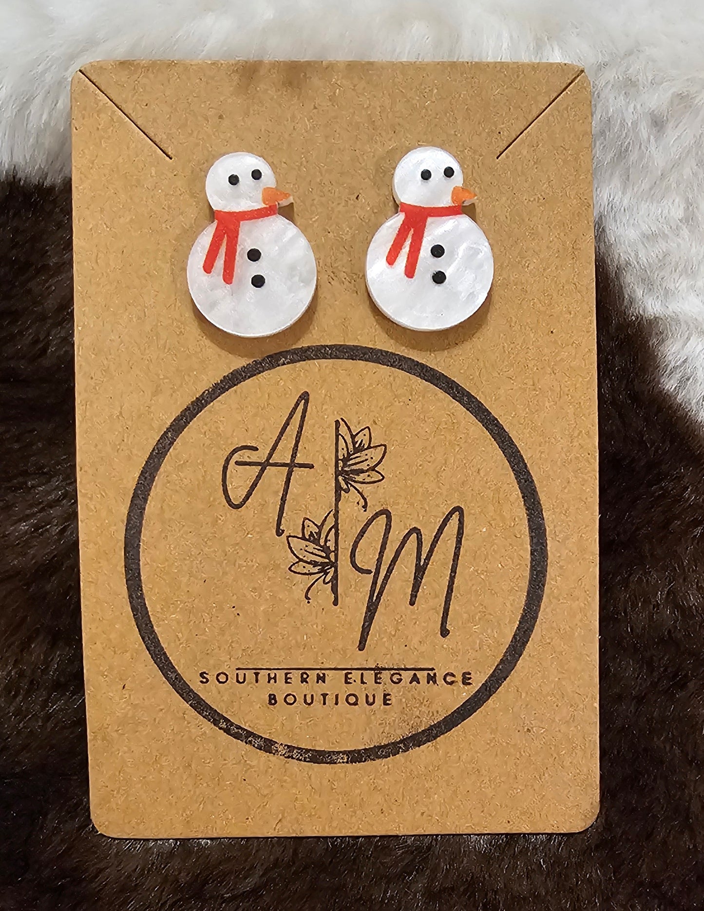 Snowman Stud Earrings