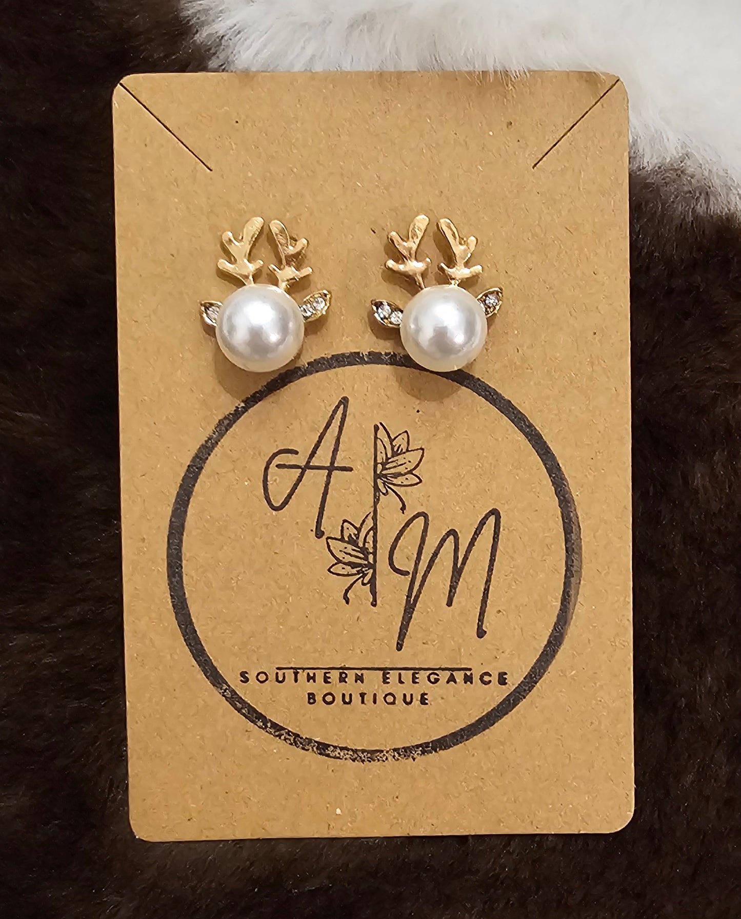 Reindeer Pearl Studs